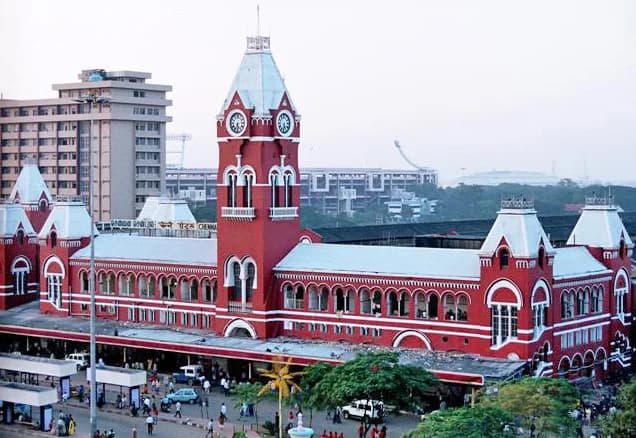 The historic Chennai Central railway station