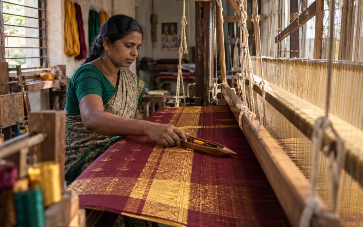 Editorial image representing craft traditions in Tamil Nadu